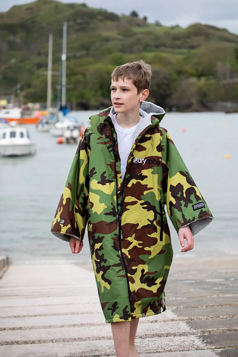 Dryrobe Kids Long Sleeve Camo/Grey-4